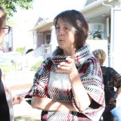 Senator Skinner chats with constituents.